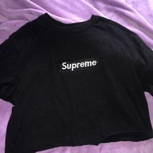 cropped supreme shirt